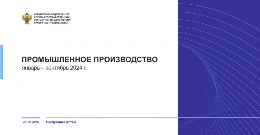 Промышленное производство в Республике Алтай. Январь – сентябрь 2024 года